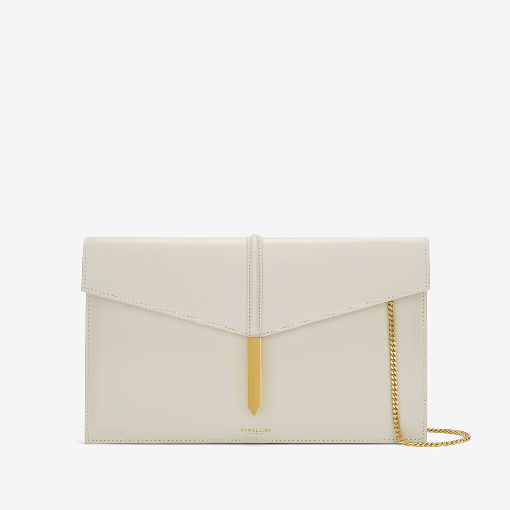 DeMellier The Tokyo Clutch off-white smooth