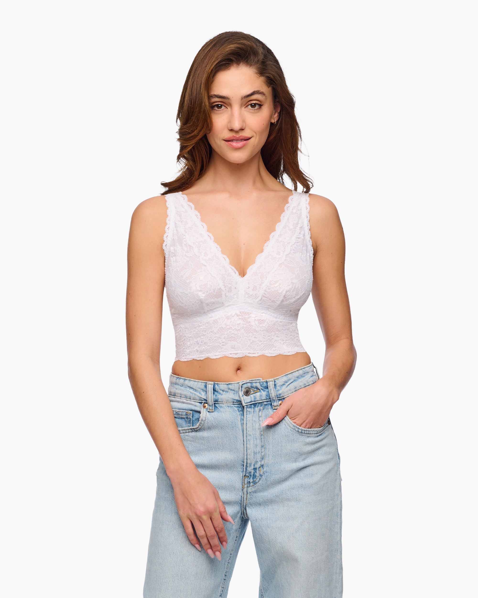 Curvy Plungie Longline Bralette