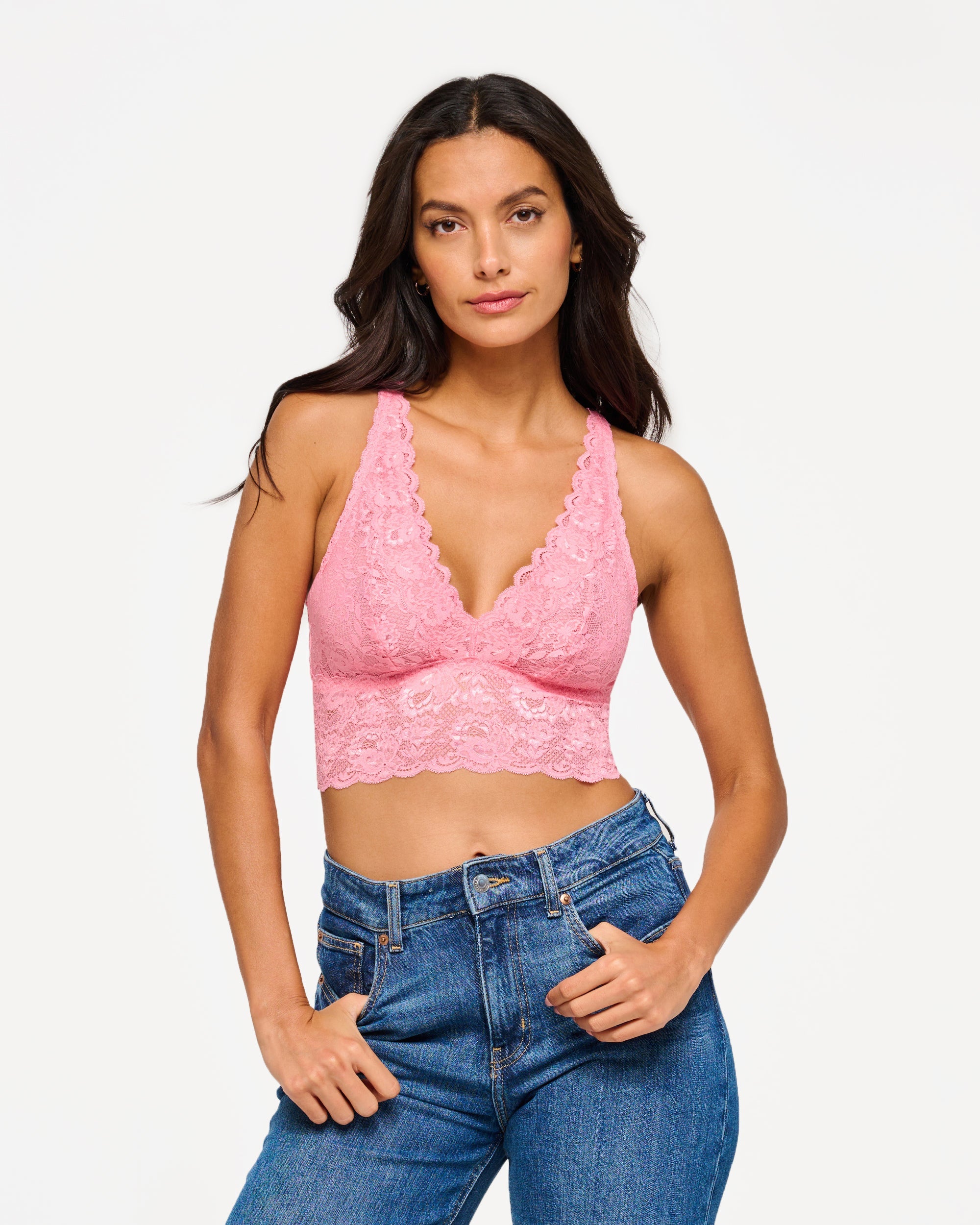 Bralette Alta Con Scollatura Profonda