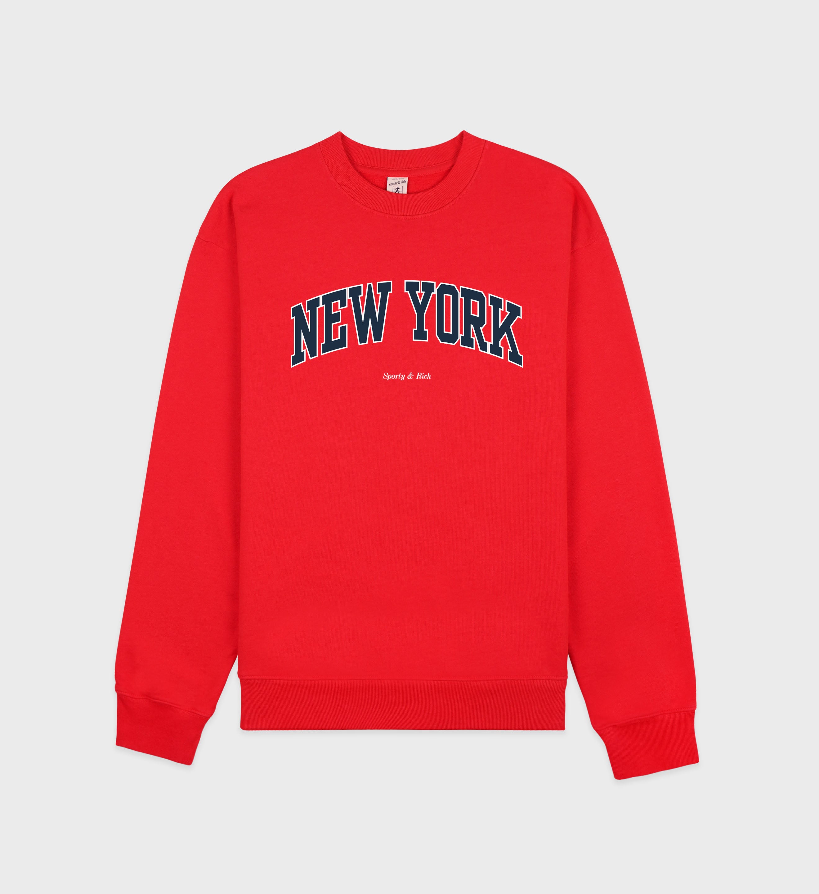 New York Ivy Crewneck - Ruby/Navy
