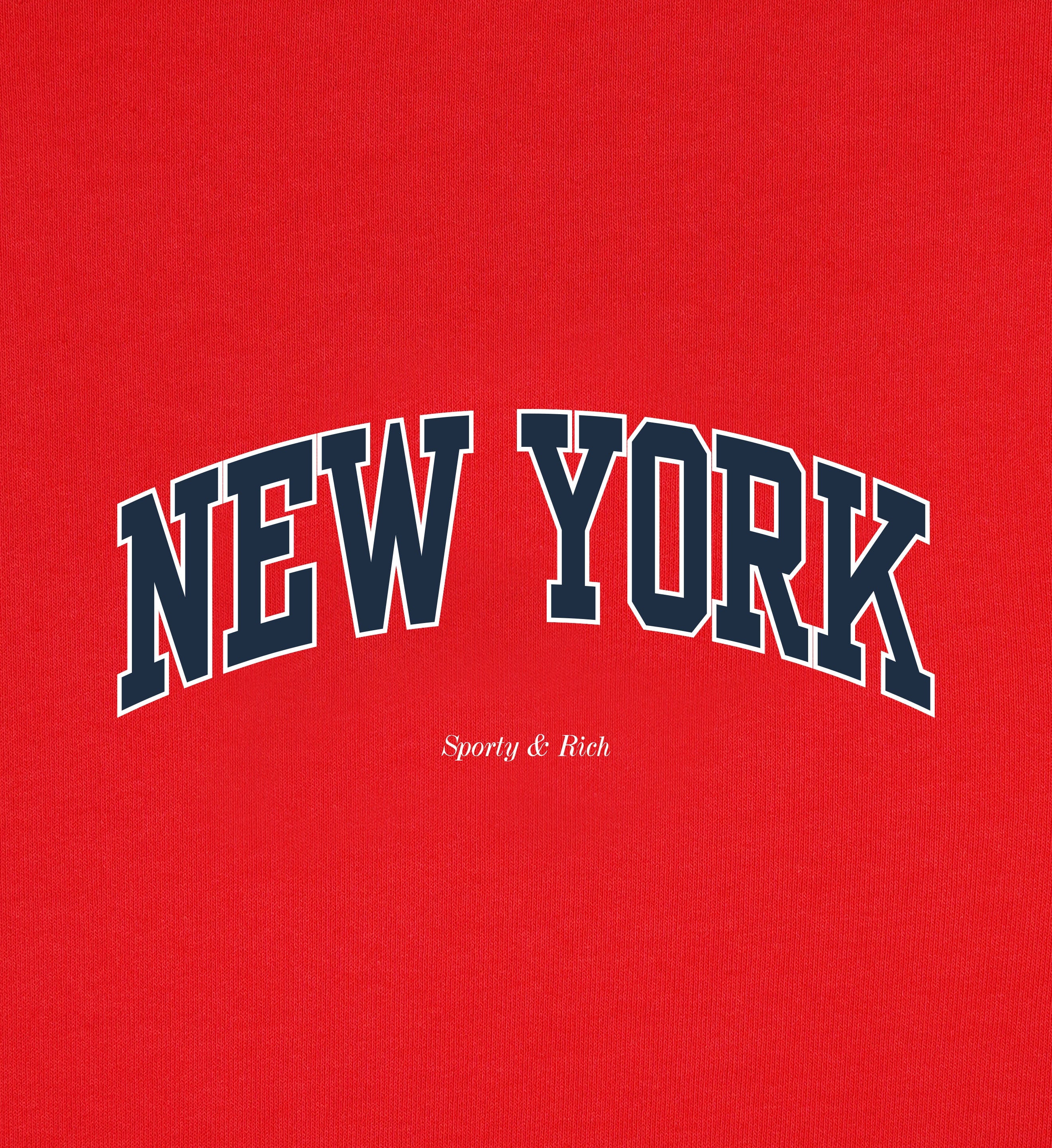 New York Ivy Crewneck - Ruby/Navy