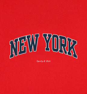 New York Ivy Crewneck - Ruby/Navy