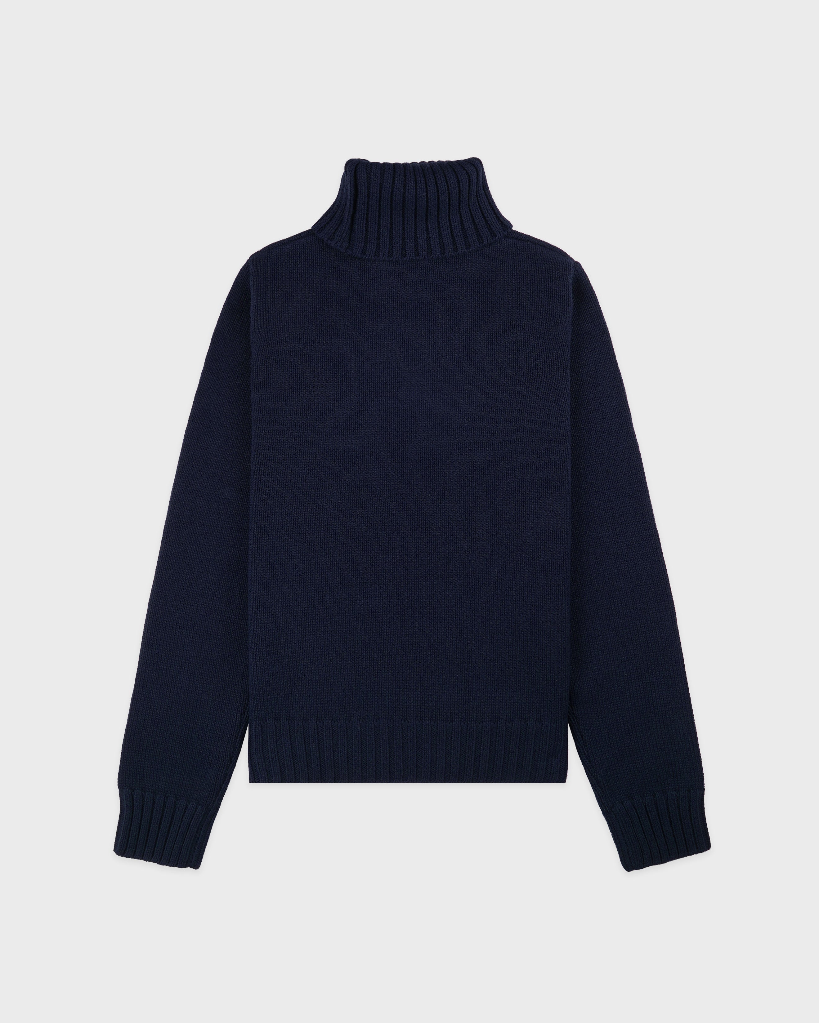 NY Crest Knitted Turtleneck - Navy