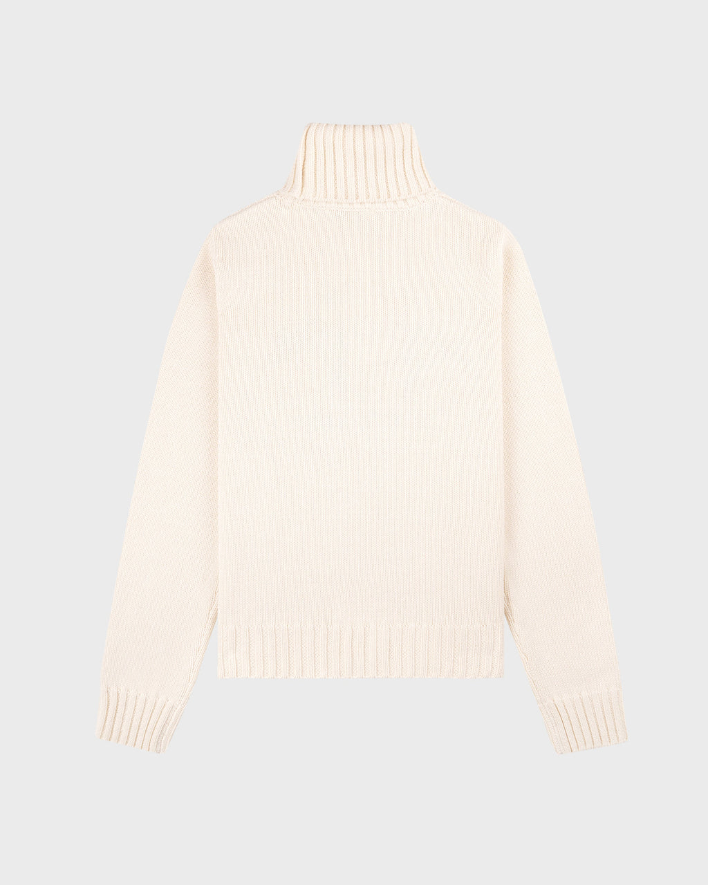 NY Crest Knitted Turtleneck - Ecru