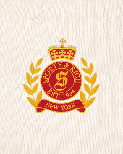 NY Crest Knitted Turtleneck - Ecru
