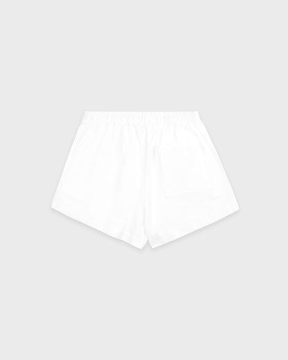 NY Crest Embroidered Disco Short - White