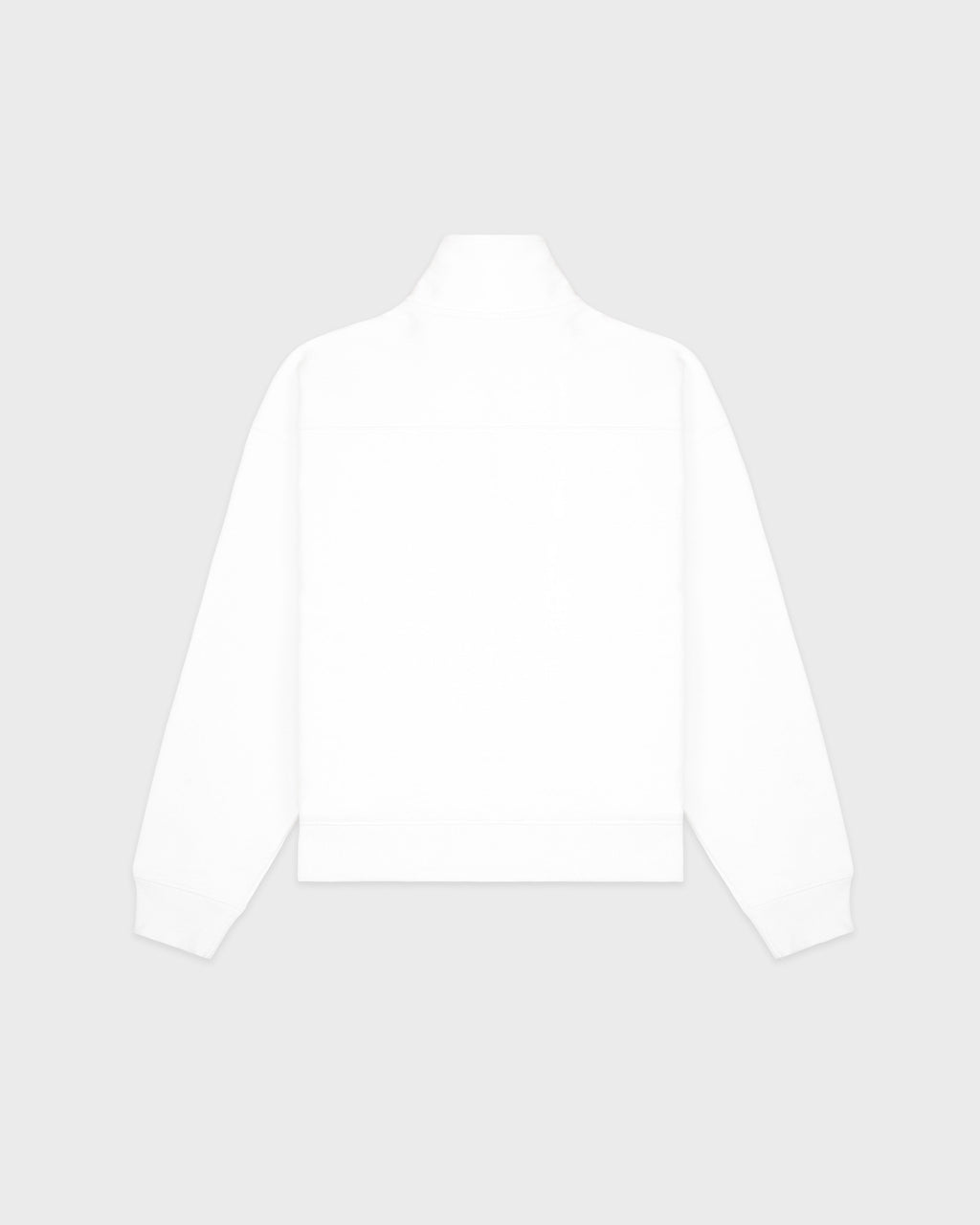 NY Crest Embroidered Quarter Zip - White