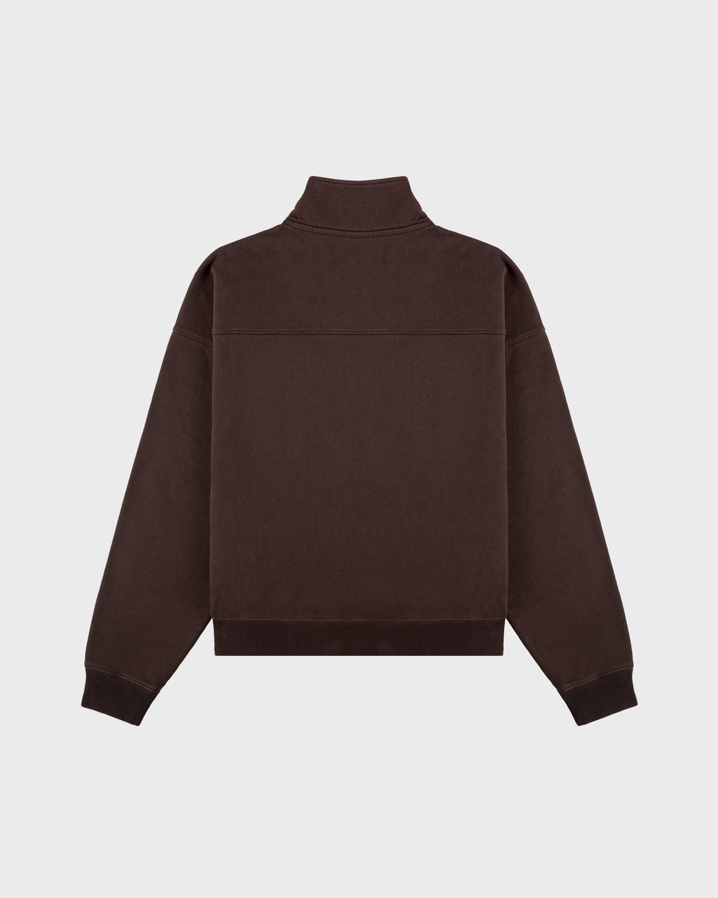 NY Crest Embroidered Quarter Zip - Chocolate