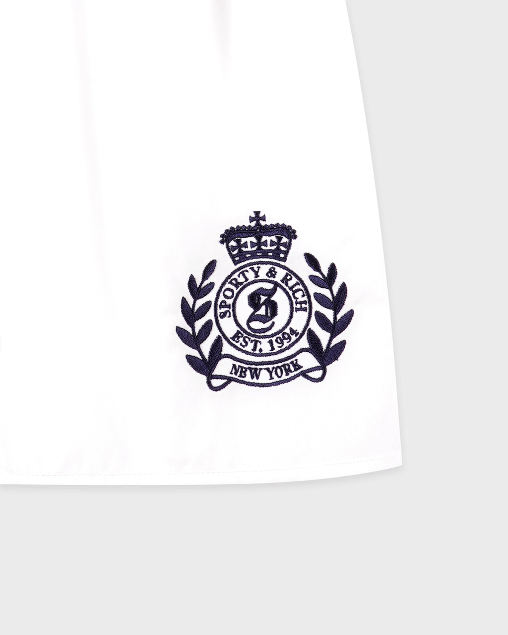 NY Crest Mini Boxer - White/Navy