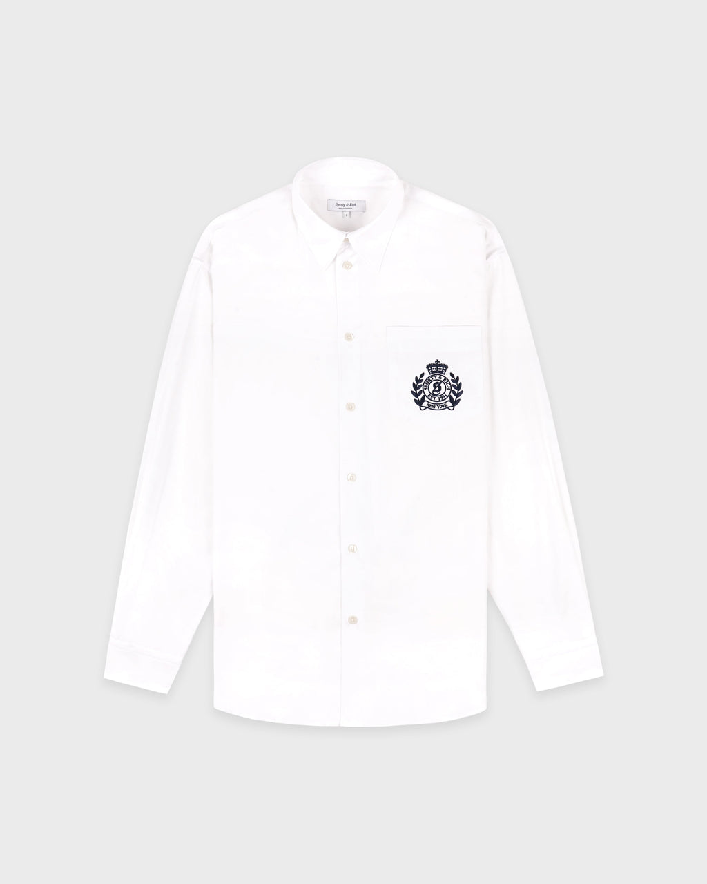 NY Crest Oversized Shirt - White/Navy