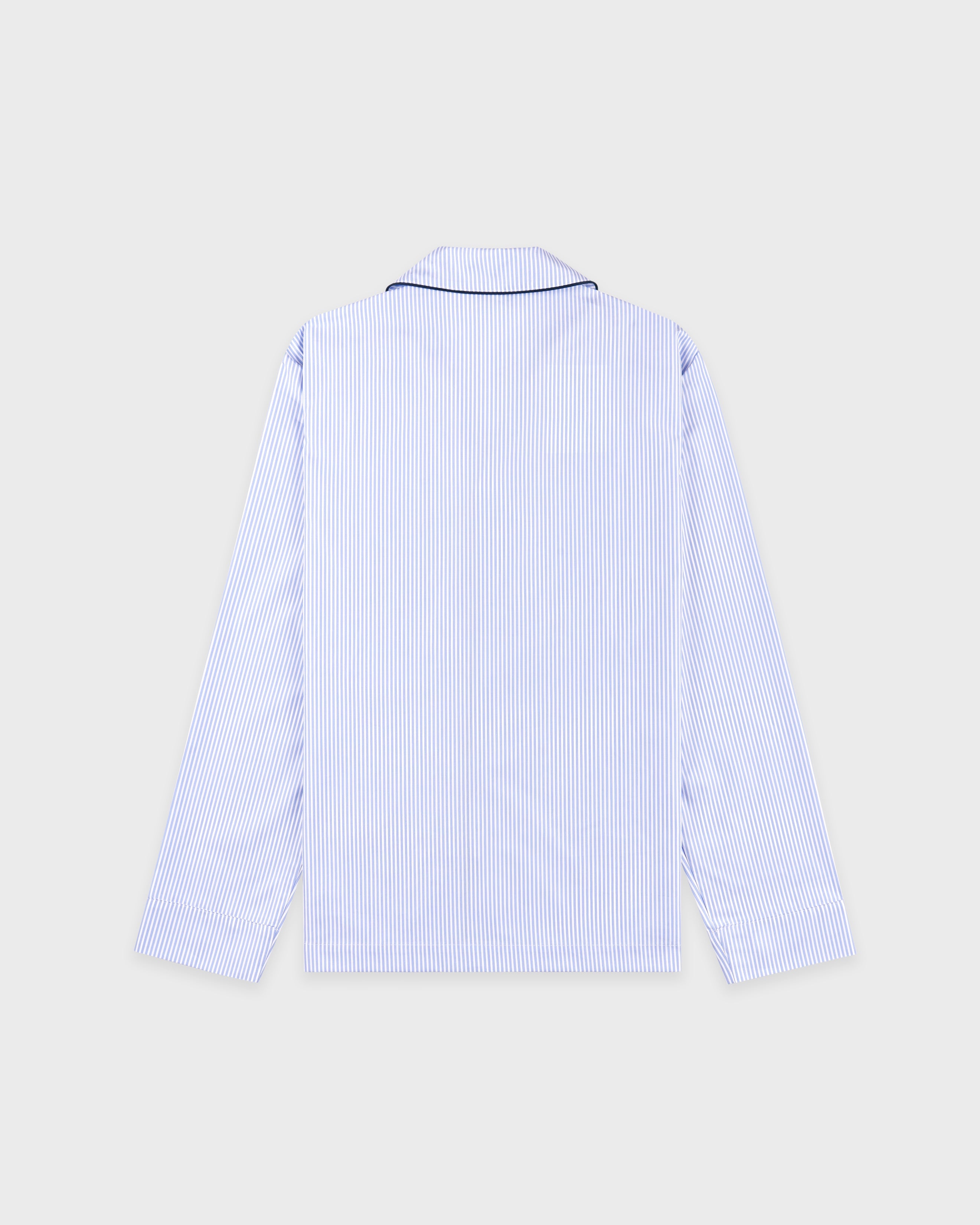 NY Crest Pyjama Shirt - Blue Stripe