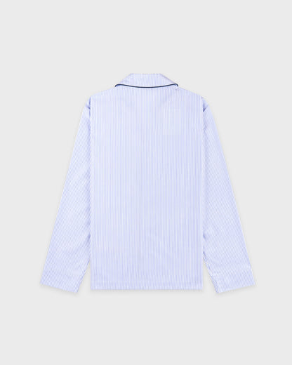 NY Crest Pyjama Shirt - Blue Stripe