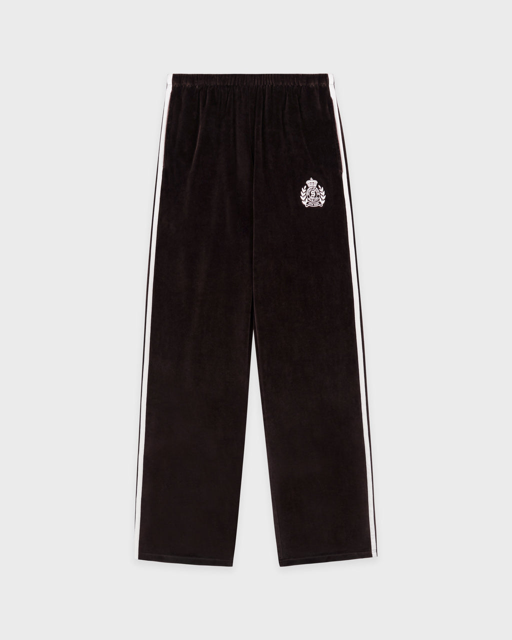 NY Crest Velour Sweatpant - Chocolate/Ecru