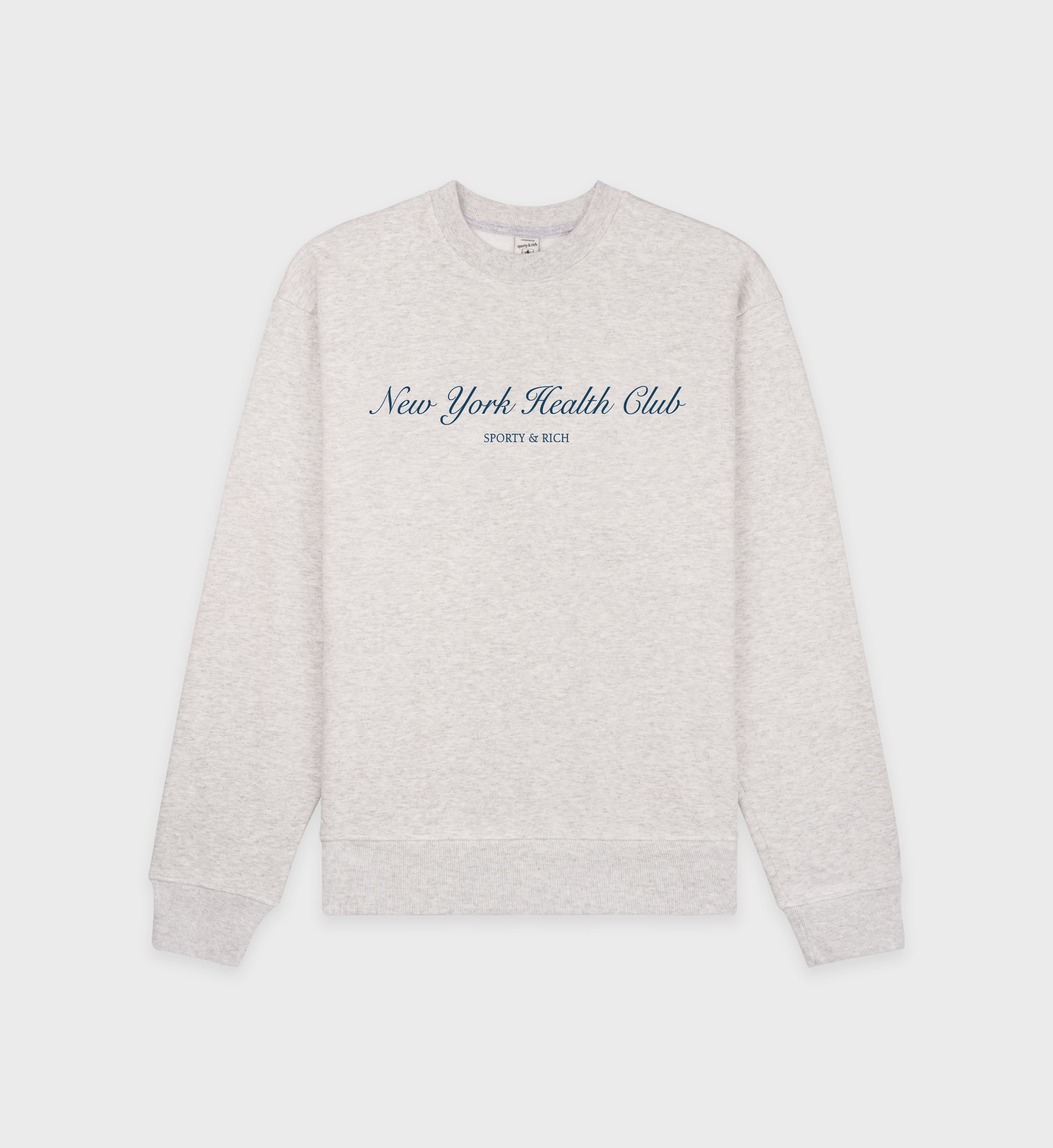 NY Health Club Crewneck - Heather Gray/Navy