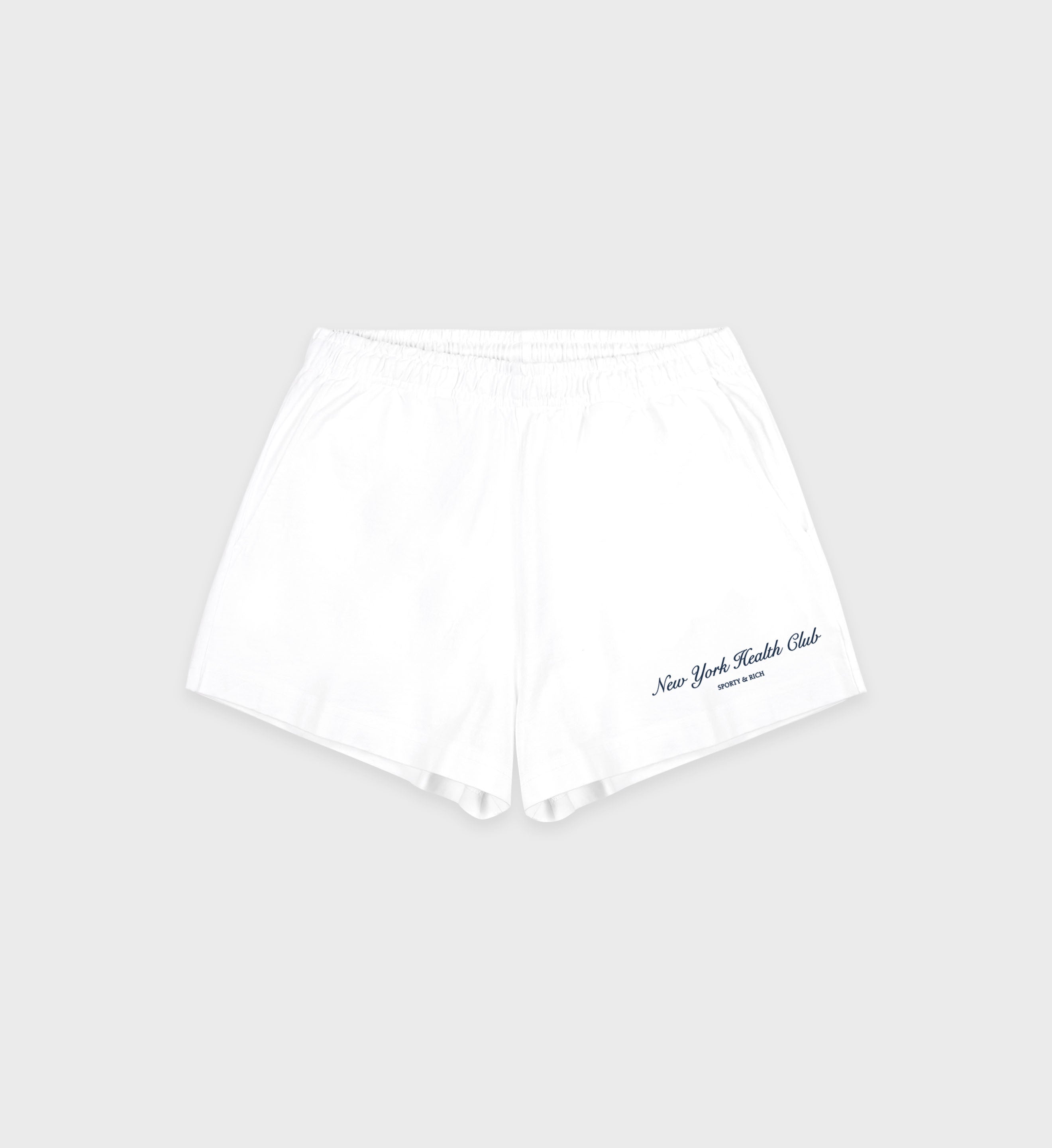 NY Health Club Disco Short - White/Navy