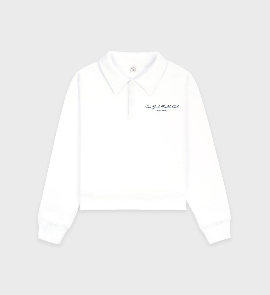 NY Health Club Polo - White/Navy