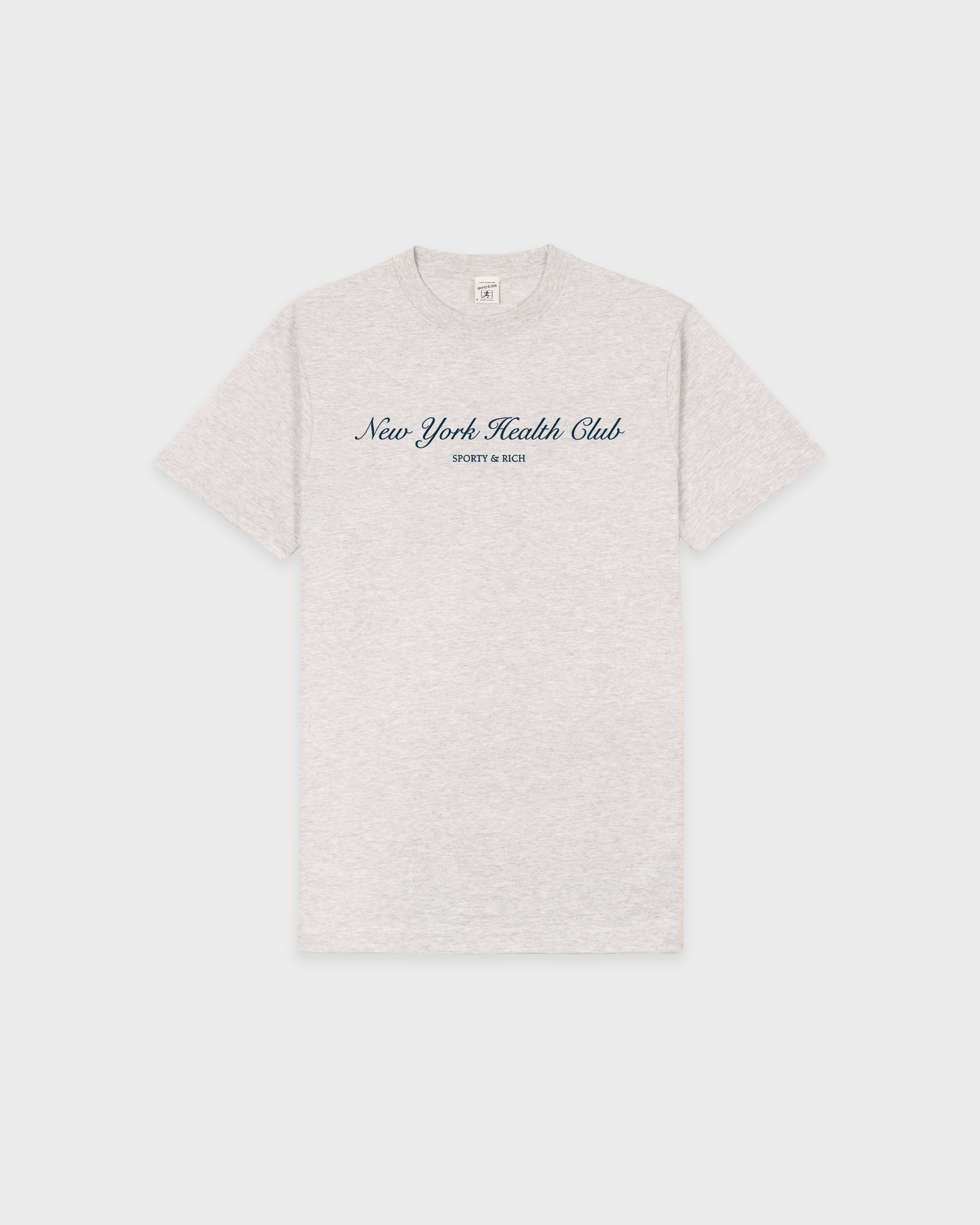 NY Health Club T-Shirt - Heather Gray/Navy