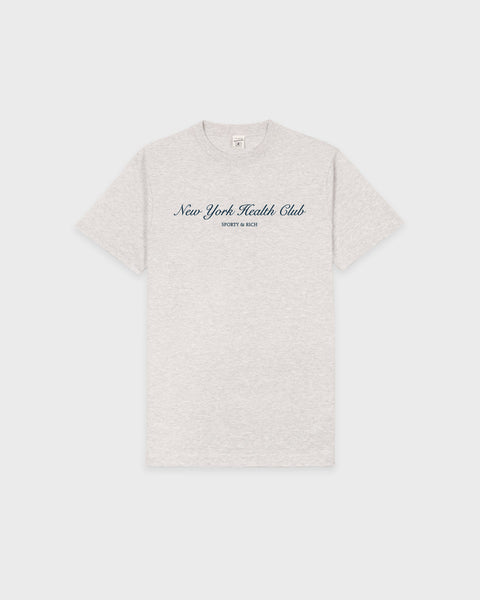 NY Health Club T-Shirt - Heather Gray/Navy