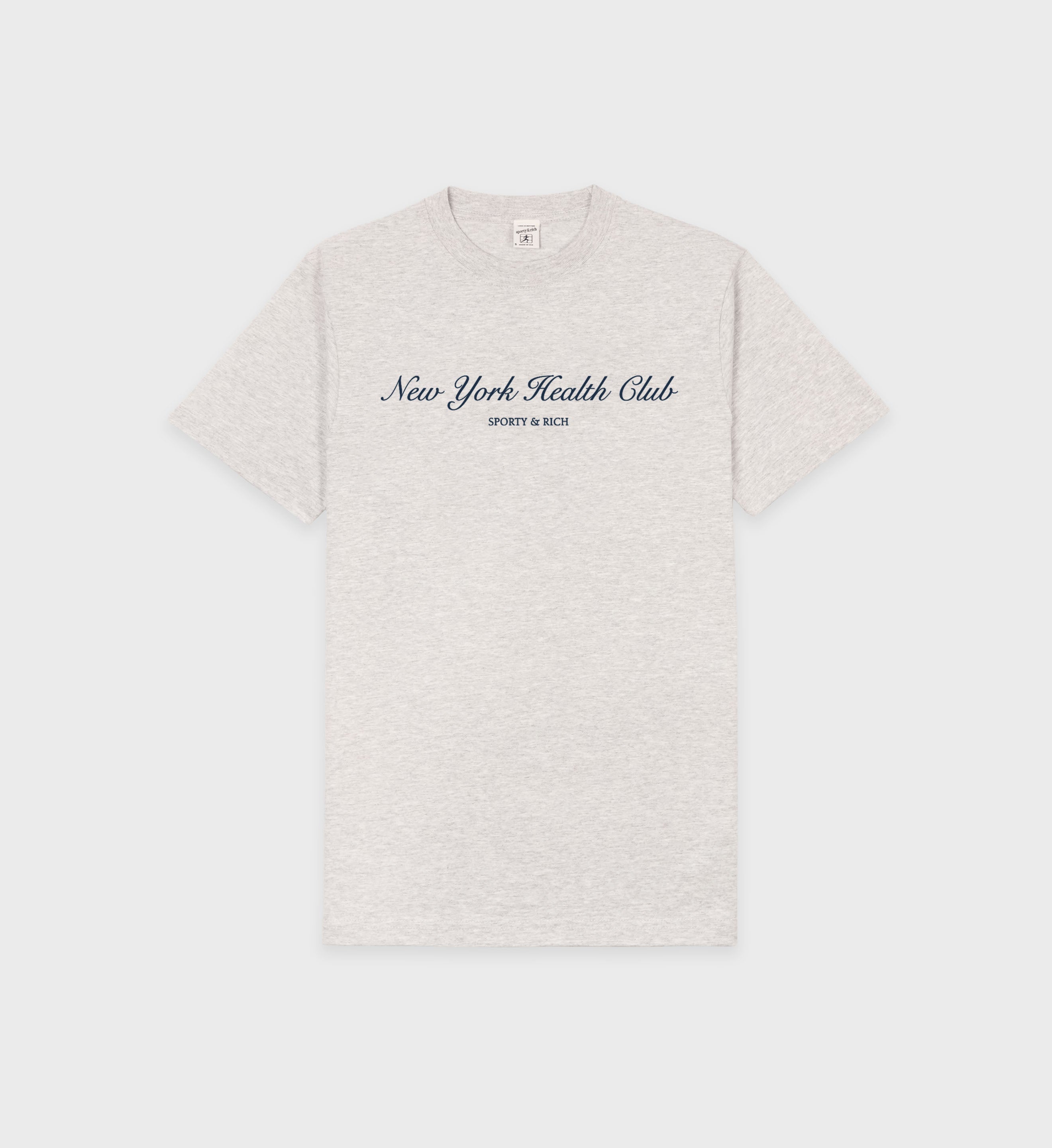 NY Health Club T-Shirt - Heather Gray/Navy