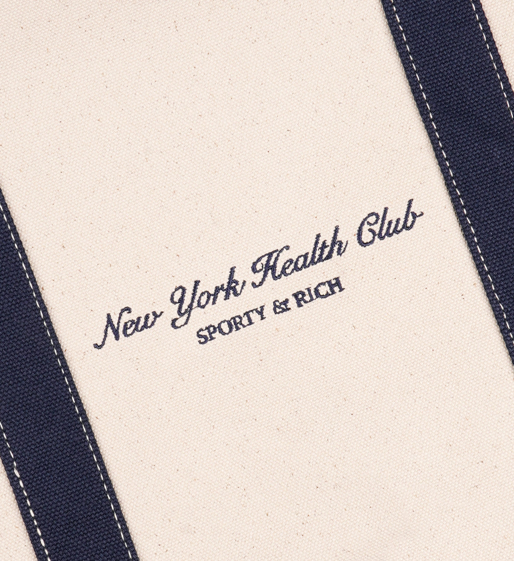 NY Health Club Tote Bag - Natural/Navy