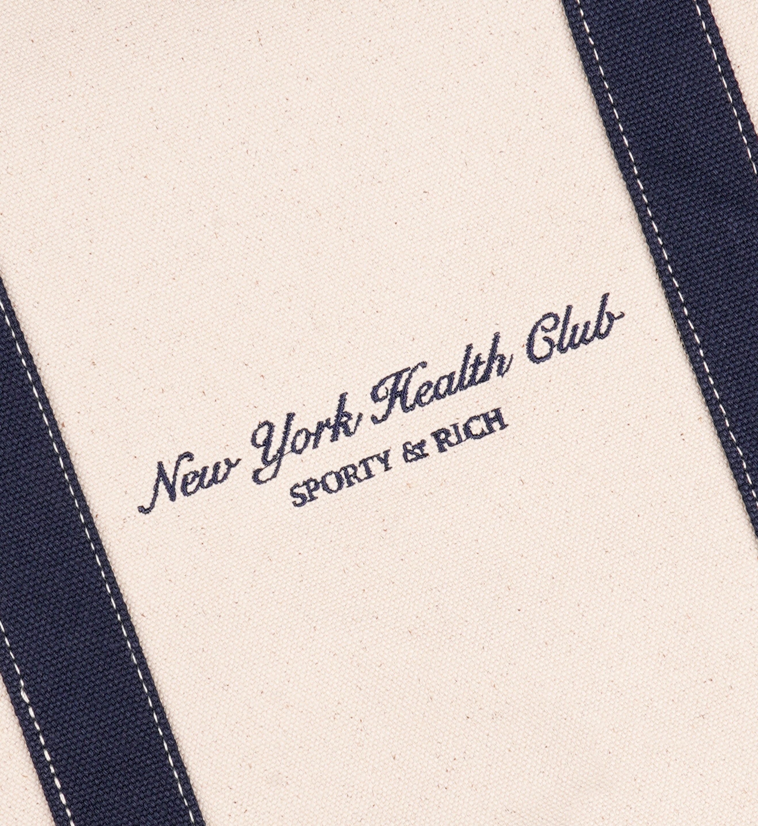 NY Health Club Tote Bag - Natural/Navy