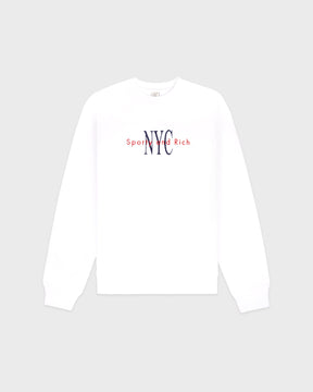 NY Minute Crewneck - White/Navy