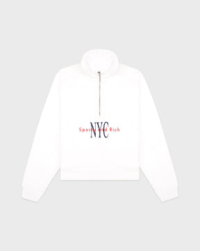 NY Minute Quarter Zip - White/Navy