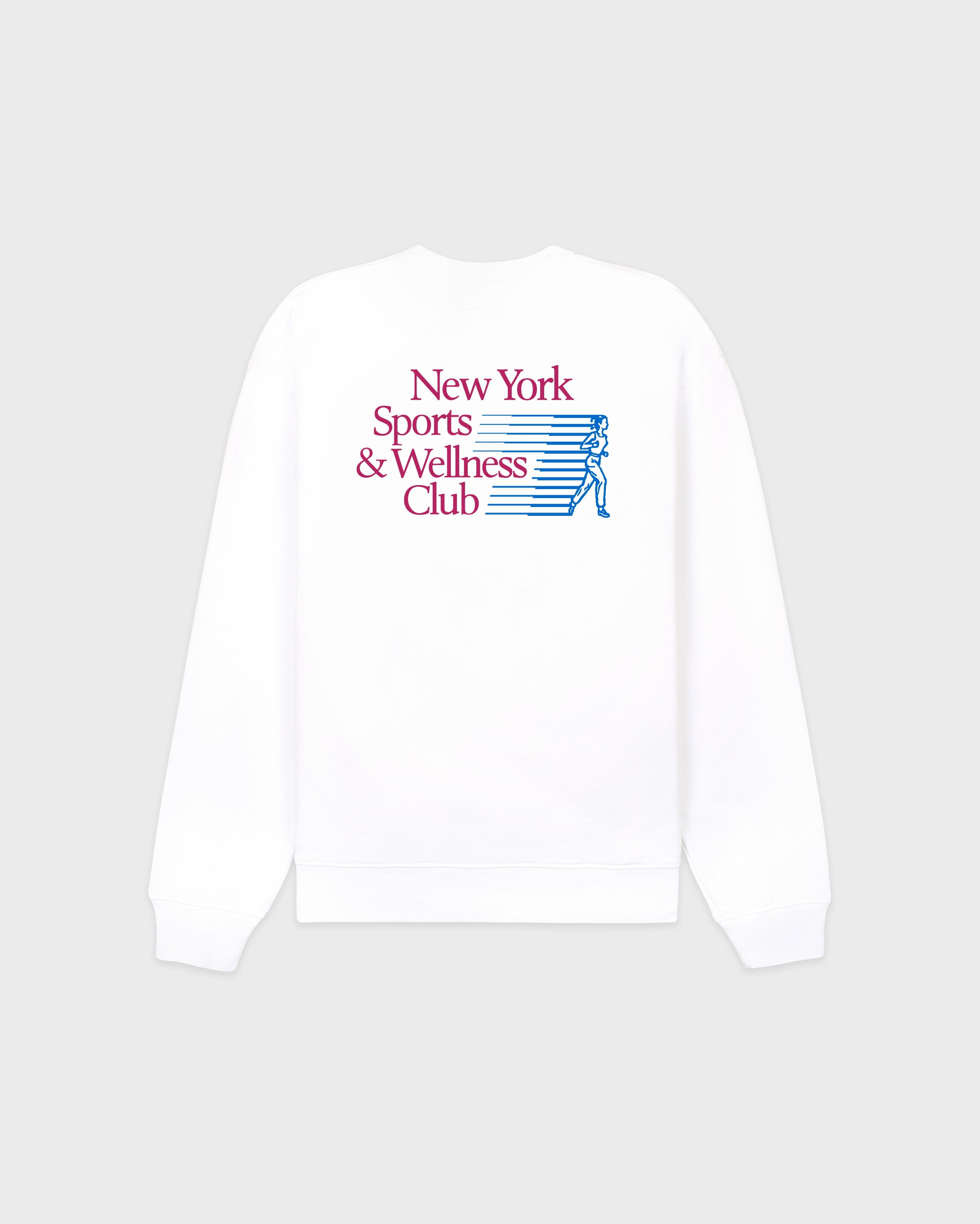 NY Motion Crewneck - White/Berry/Azure