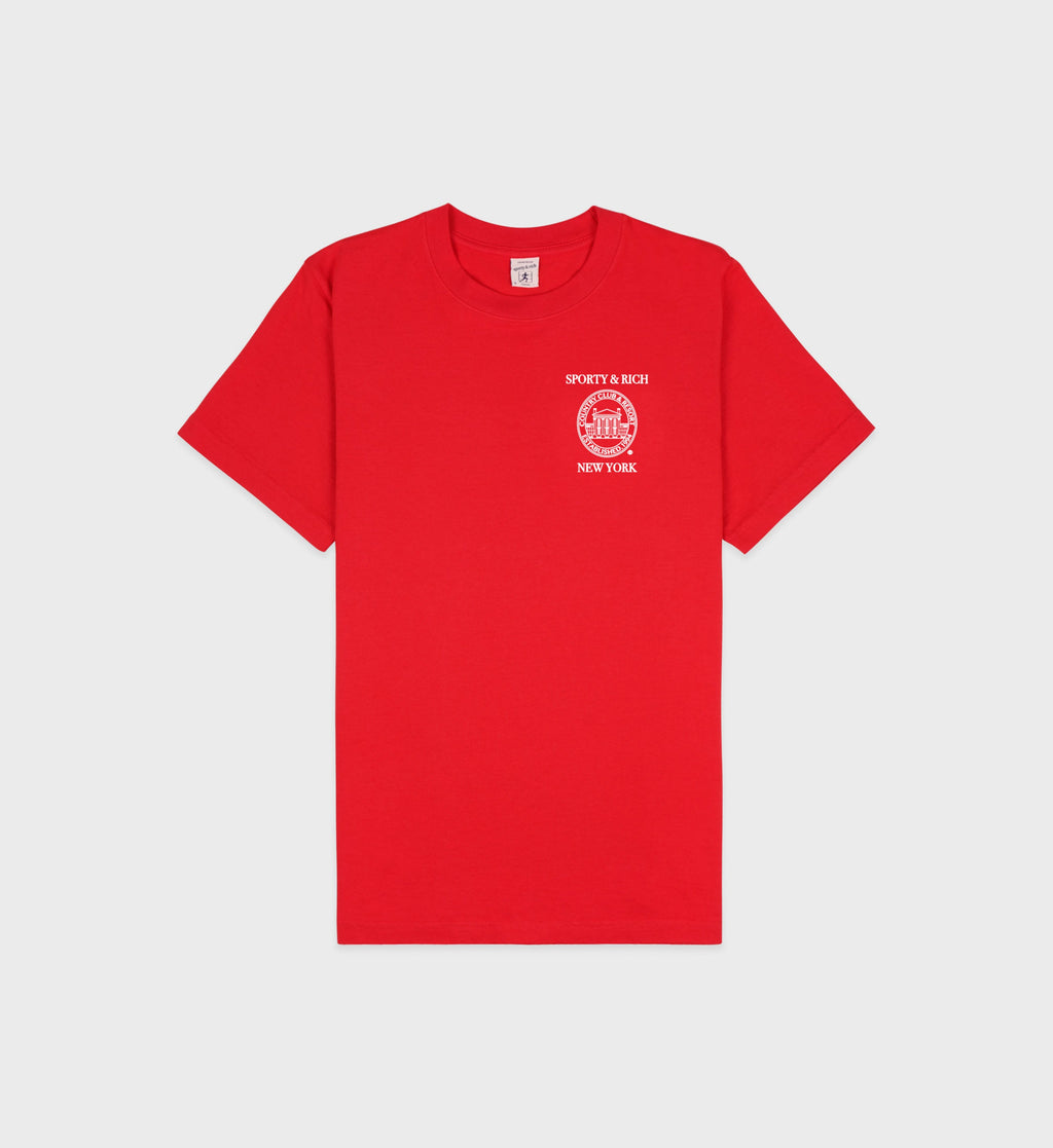 NY Resort T-Shirt - Ruby/White