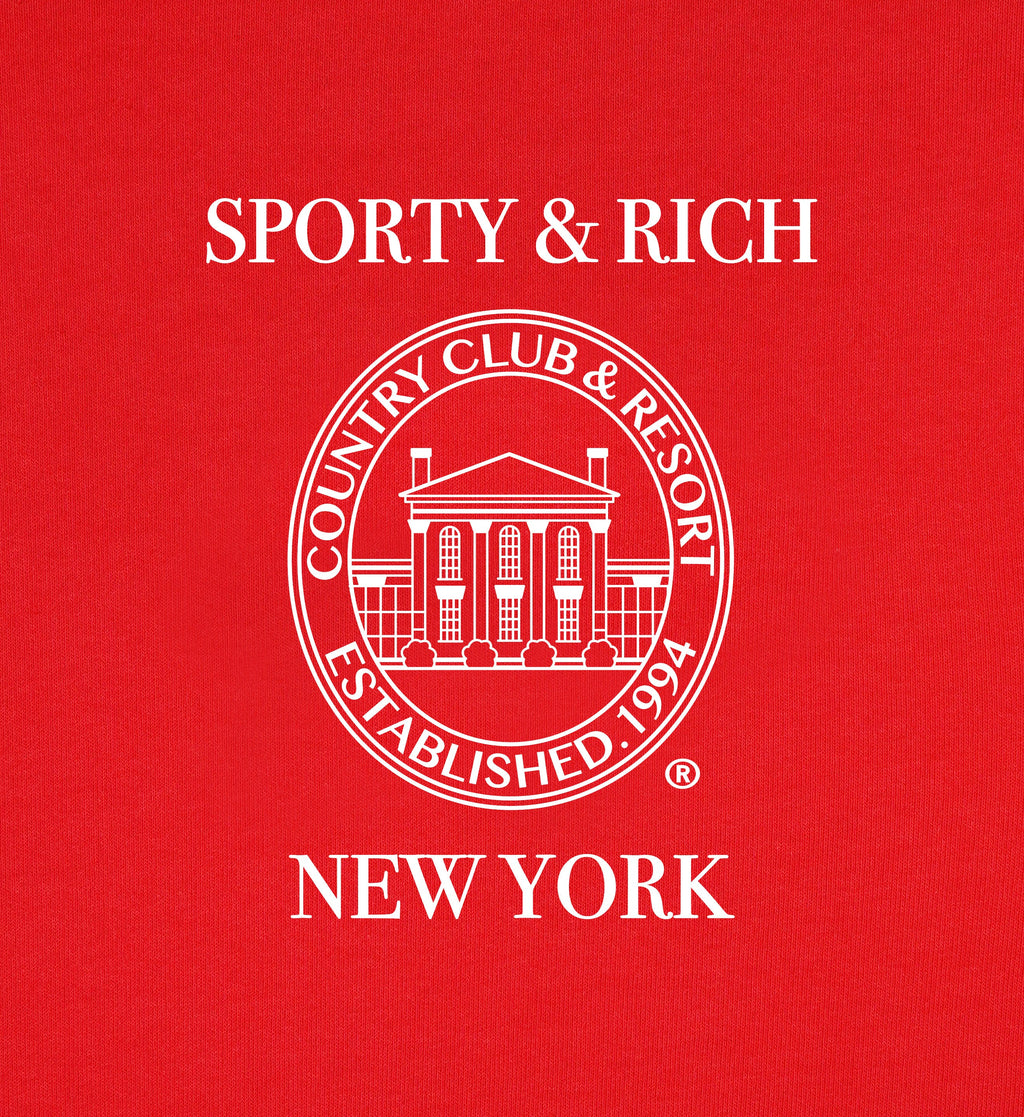 NY Resort T-Shirt - Ruby/White