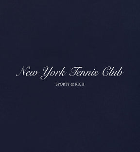 NY Tennis Club Cropped Zip Hoodie - Navy