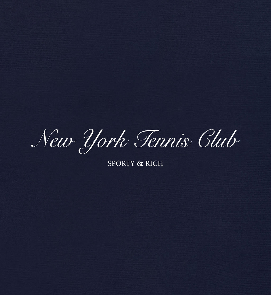 NY Tennis Club Cropped Zip Hoodie - Navy