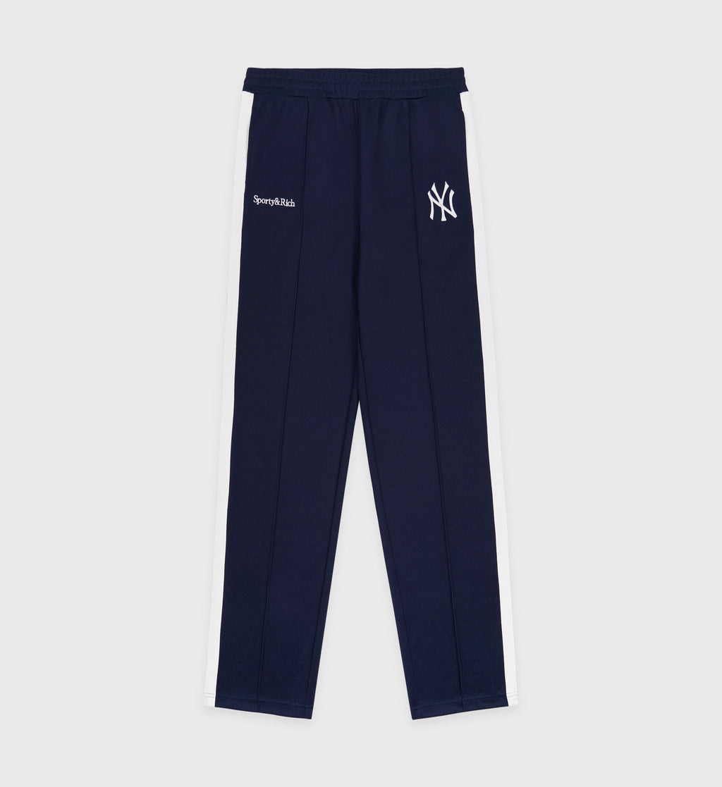 Yankees Serif Track Pants - Navy/White
