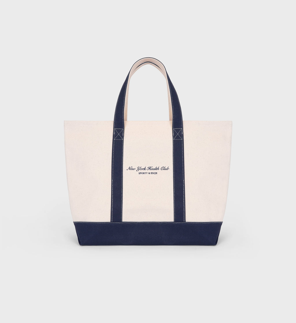 NY Health Club Tote Bag - Natural/Navy