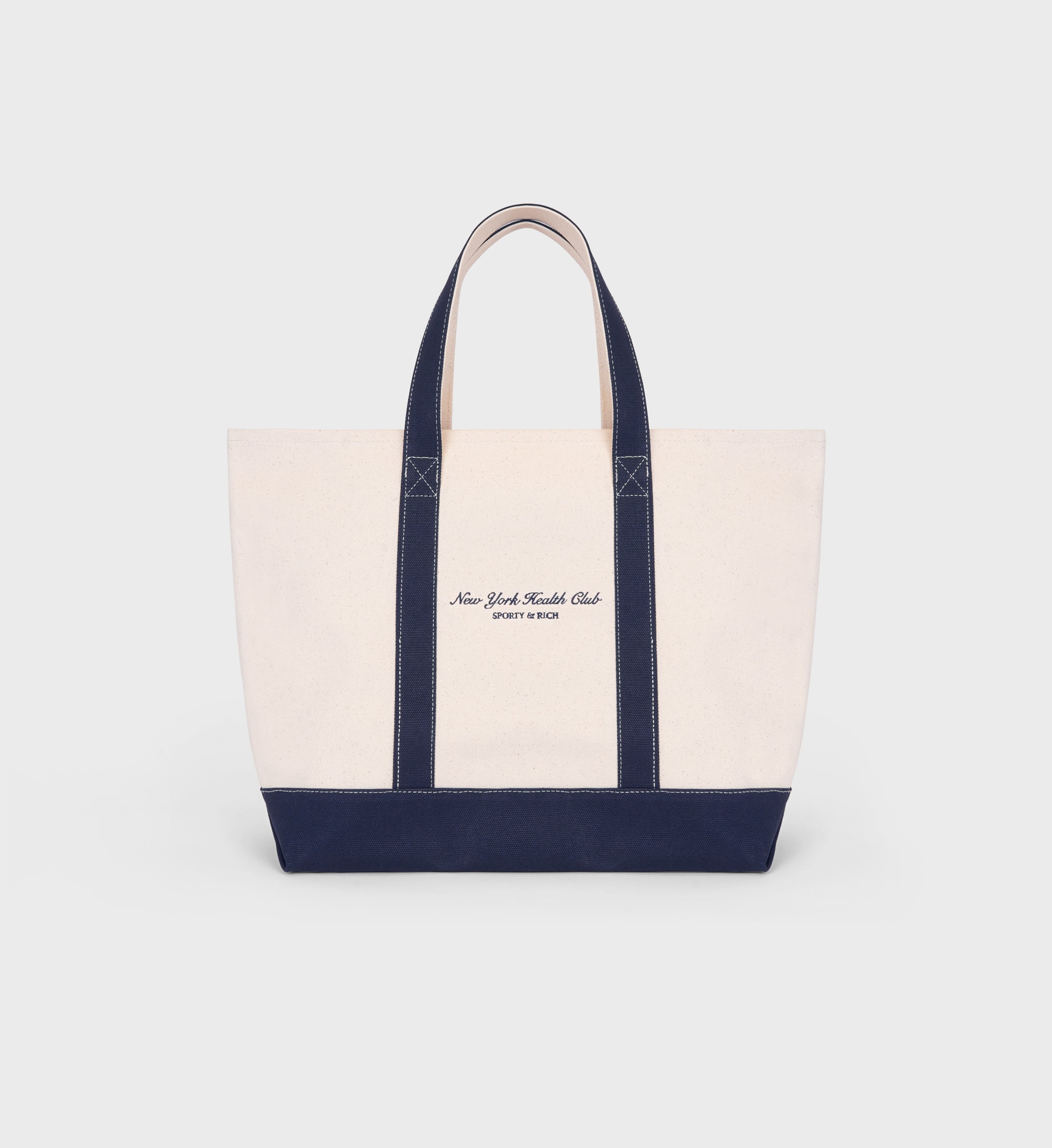 NY Health Club Tote Bag - Natural/Navy