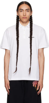 White Embroidered Polo