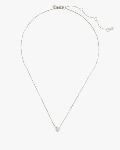 Yours Truly Pave Heart Mini Pendant Necklace