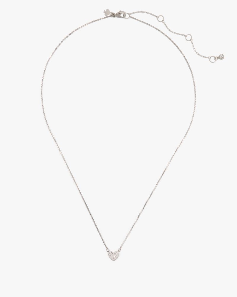 Yours Truly Pave Heart Mini Pendant Necklace