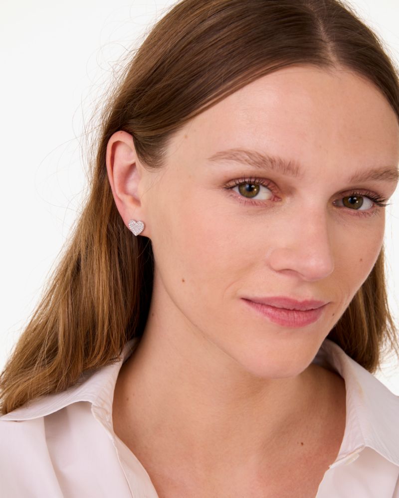 Yours Truly Pave Heart Studs