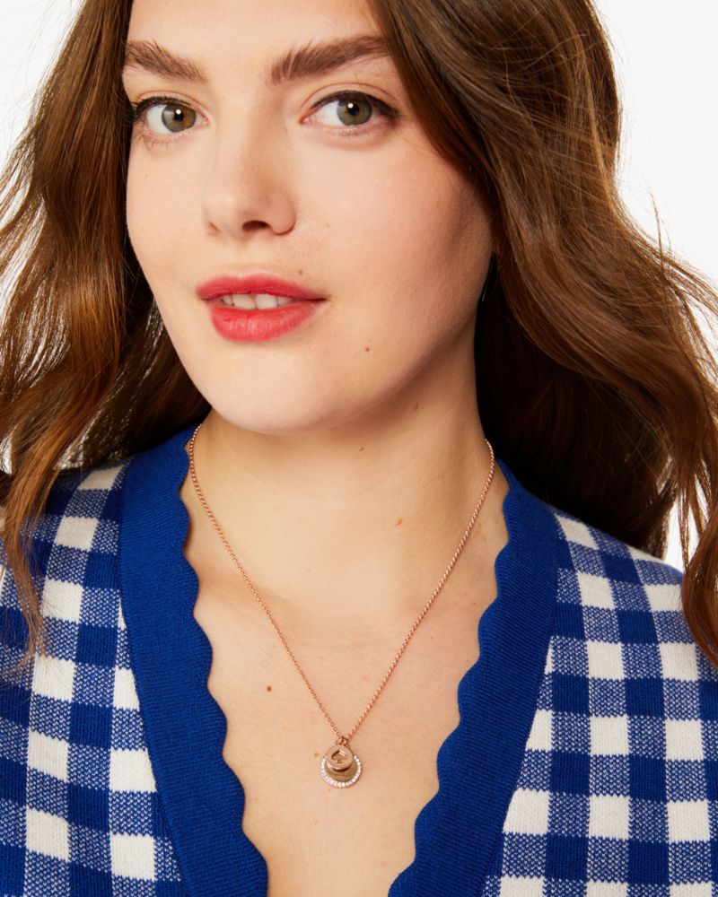 Spot The Spade Pave Charm Pendant Necklace