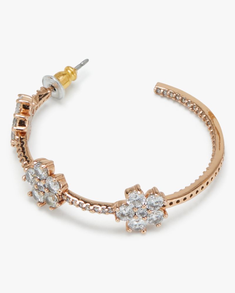 Gleaming Gardenia Flower Hoops