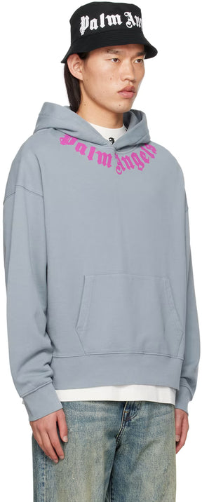 Gray Printed Hoodie