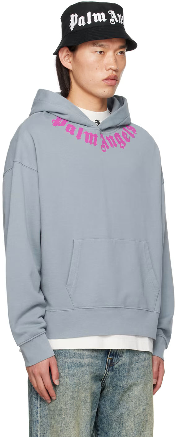 Gray Printed Hoodie