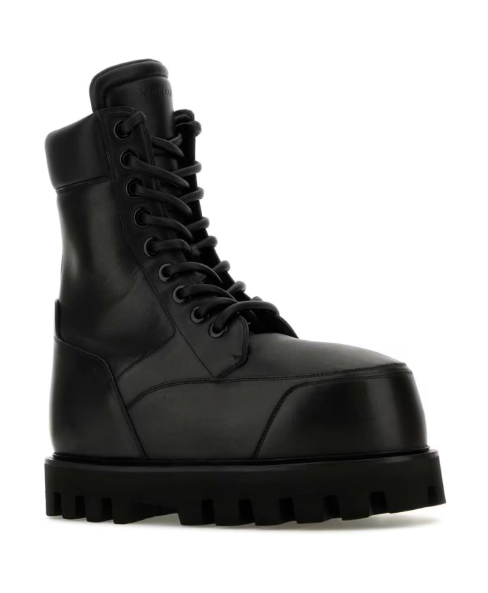 Stylish Black Leather Ankle Boots