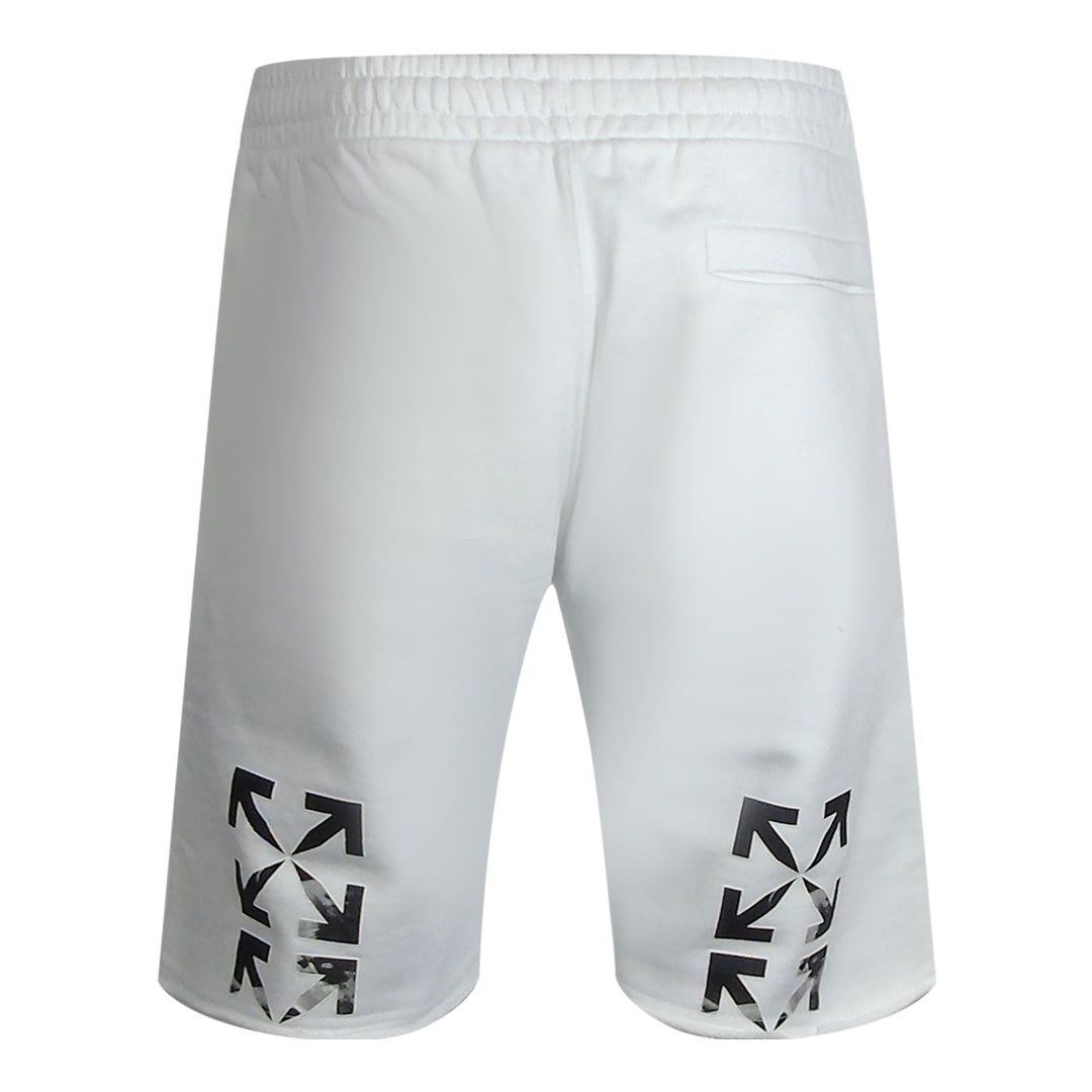 Off-White Caravaggio Printed Sweat Shorts in White