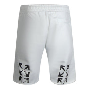 Off-White Caravaggio Printed Sweat Shorts in White