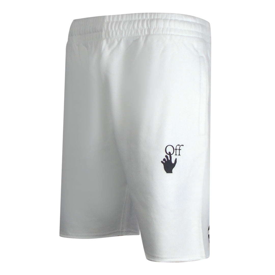 Off-White Caravaggio Printed Sweat Shorts in White