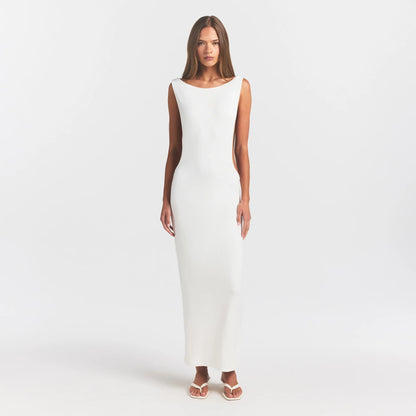 Smooth Layers Cut Out Long Dress