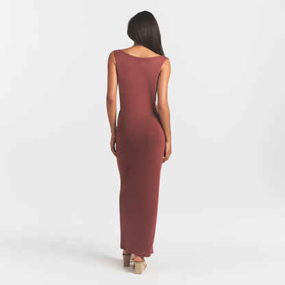 Smooth Layers Cut Out Long Dress