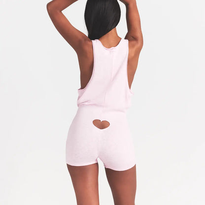 WORN IN JERSEY HEART ONESIE | BABY PINK